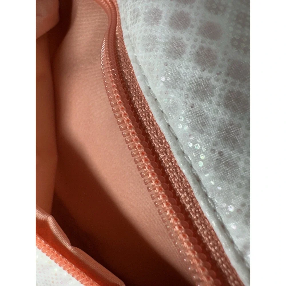 Nike Air Backpack w. iridescent white mesh body & Peach Detail 13